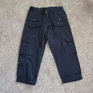 Free people Black Cargo Pants